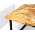 Stolik z kawałków drewna tekowego na metalowej podstawie 80 x 80 cm